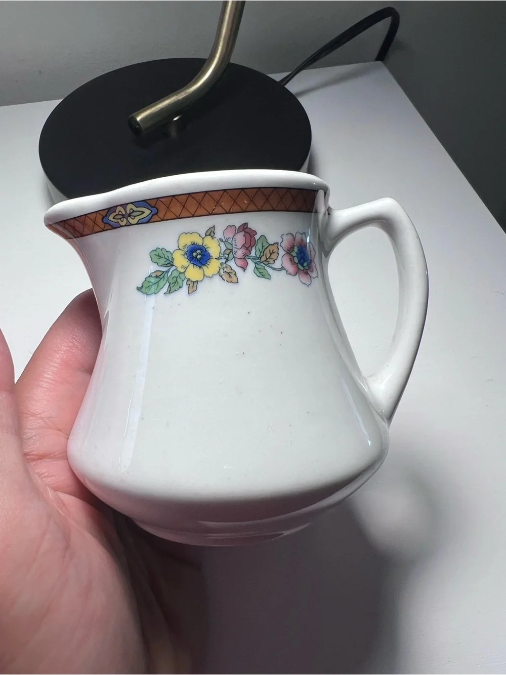 Vintage Mayer China Floral Restaurant Ware Creamer, MCM Diner Vitrified China